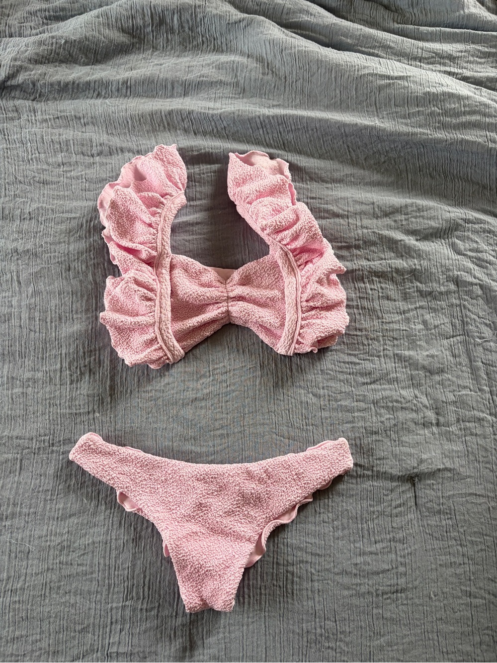 My Brazilian Swim Pink Ruffle Bikini Set